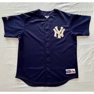 New York Yankees Stitched Vintage Jersey 90s Majestic 6592 Authentic Navy Men XL